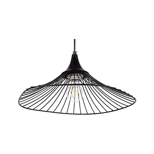 Beliani Lampe suspension MAZARO Métal Noir