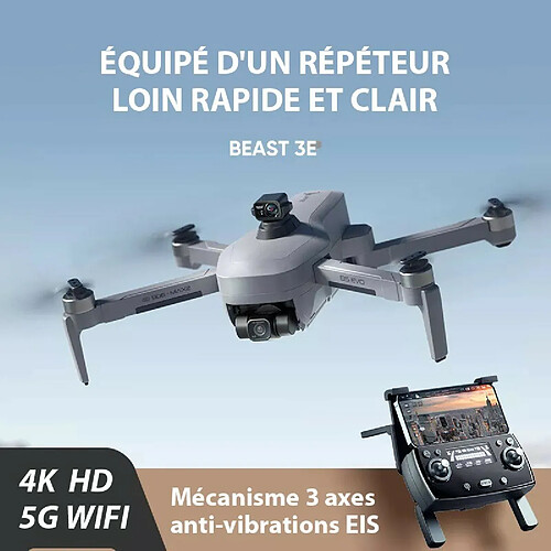 Drone BEAST 3E SG906MAX2 Caméra 4K HD 2160P Zoom Ultra-long WIFI 5G GPS Moteur Brushless Contrôlé via App EIS Anti-tremblement 4km