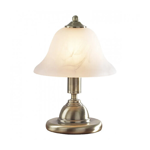 Luminaire Center Lampe de table Gloucester Laiton antique,effet albâtre 1 ampoule 26,5cm