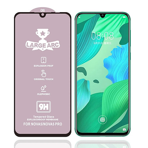 Wewoo Film de verre trempé Pour Huawei nova 5 9H HD haute teneur en alumine plein écran