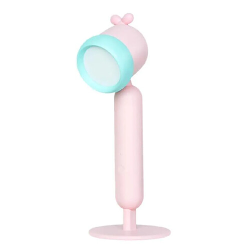 Universal Lampe de bureau pour enfants mini mignon tactile table de bureau lumineuse LED table de chevet travail apprentissage lecture lampe dimmer bébé lampe charge USB (PINK8094A)