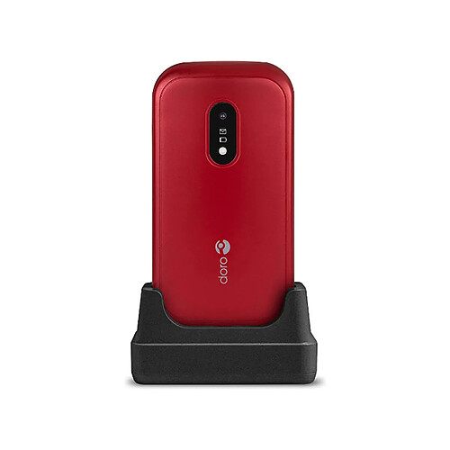 Doro 6040 Téléphone portable avec couvercle Dual SIM Rouge (Red/White)