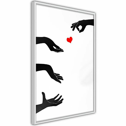 Paris Prix Affiche Murale Encadrée Playing With Love 20 x 30 cm Blanc