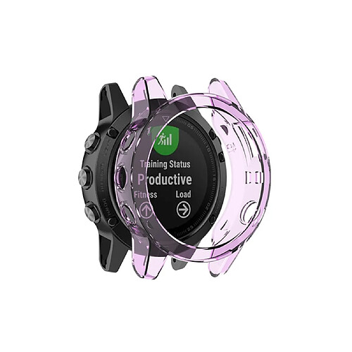 Coque en TPU violet transparent pour votre Garmin Fenix 5/5 Plus