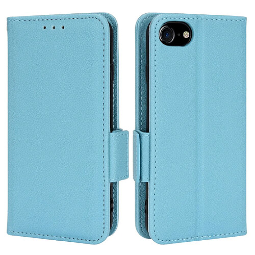 Etui en PU texture litchi bleu clair pour votre iPhone 6/6s/7/8 4.7 pouces/SE (2nd Generation)