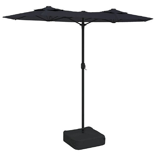 Maison Chic Parasol Jardin | Parasol à double tête noir 316x240 cm - GKD67471