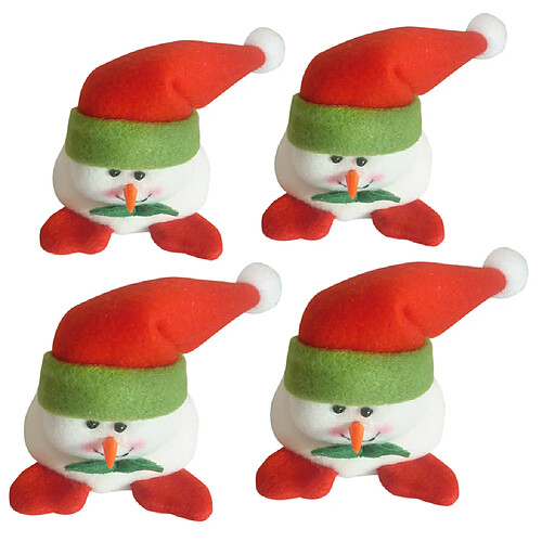 4pcs noël chaise pied couverture pied manchon protecteur noël décor bonhomme de neige