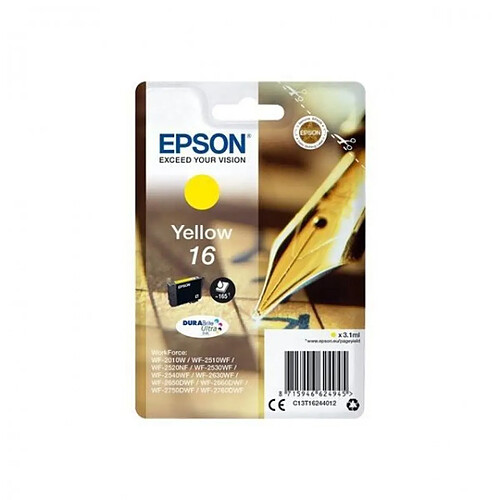 Cartouche d'Encre - Imprimante EPSON T1624 Jaune - Stylo Plume (C13T16244012)