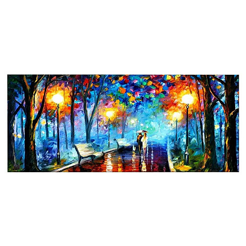 EPIKASA Impression sur Toile Sous la Pluie 4, Multicouleur, Polyester, 100x3x70 cm