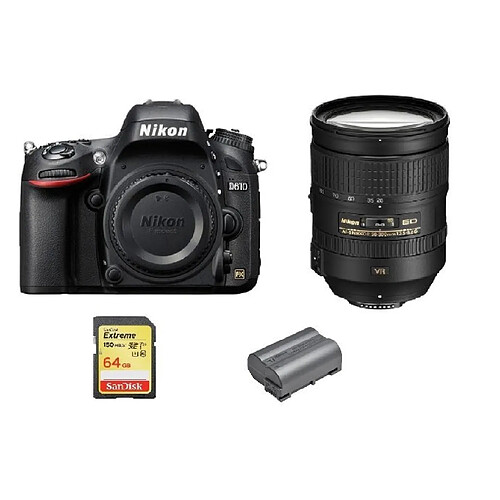 NIKON D610 KIT AF-S 28-300MM F3.5-5.6G ED VR + 64GB SD card + EN-EL15B Battery