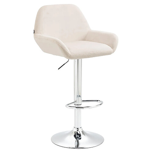 Non Tabouret de bar Braga velours chrome