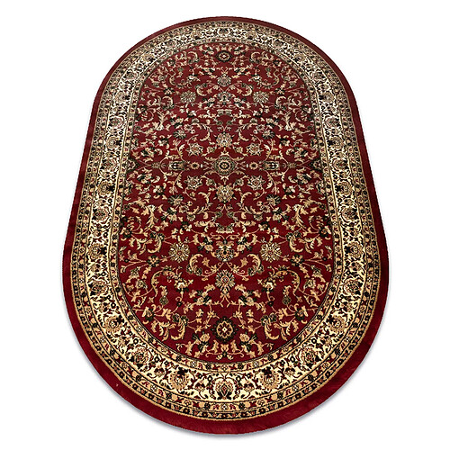 RUGSX Tapis ROYAL ADR ovale modèle 1745 bordeaux 200x290 cm