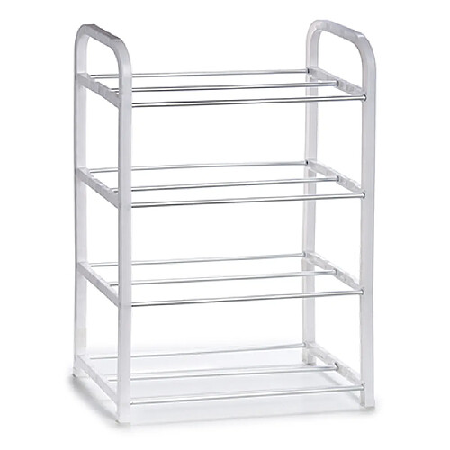 Etagere chaussures Rangement chaussures 4 étages 8 paires - 40x19x56cm - Blanc / Gris / Noir+Urban Living