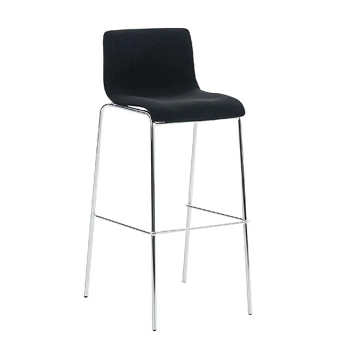 Non Tabouret de bar Hoover tissu 4 pieds structure chrome