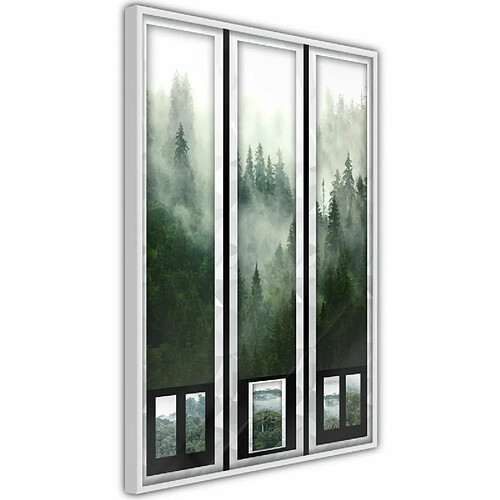 Paris Prix Affiche Murale Encadrée Eternal Forest – Triptych 40 x 60 cm Blanc