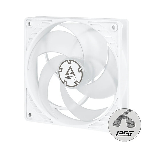 Arctic P12 PWM PST, blanc transparent - ventilateur boitier 120mm