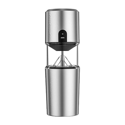 Universal Broyeur et filtre pour cafetière portable, cafetière électrique rechargeable USB(Argent)