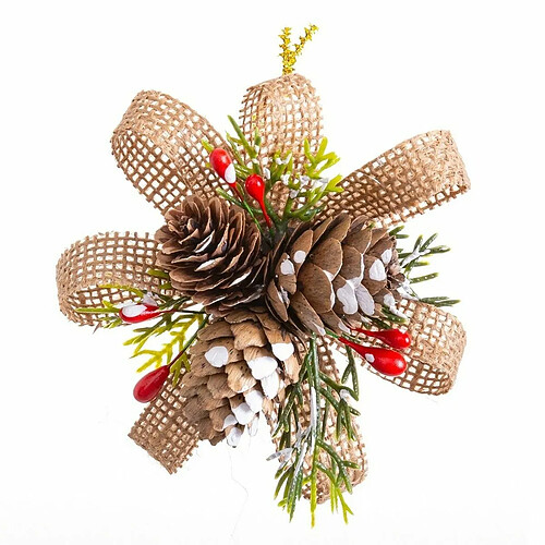 BigBuy Christmas Décorations de Noël Multicouleur Naturel Plastique Fibre 10,5 x 4 x 20 cm (3 Unités)