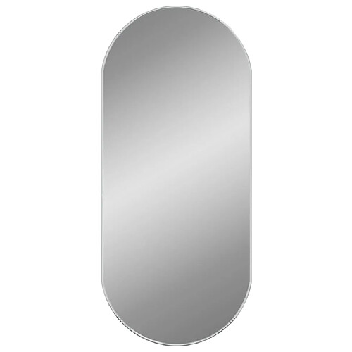 Maison Chic Miroir mural | Miroir Décoration pour Maison Salle de Bain Argenté 00x45 cm Ovale -GKD67844