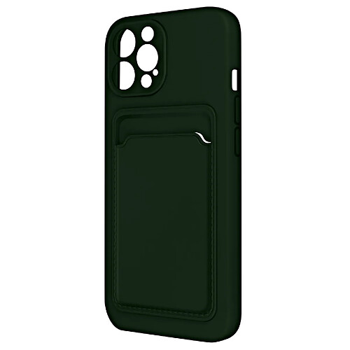 Coque iPhone 13 Pro Max Silicone Souple Porte-carte Forcell Vert