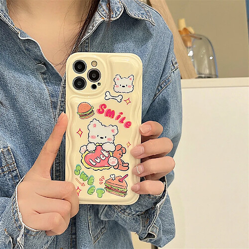 GUPBOO Étui pour iPhone13 Love Pillow Dog Cartoon Phone Case Anti-chute