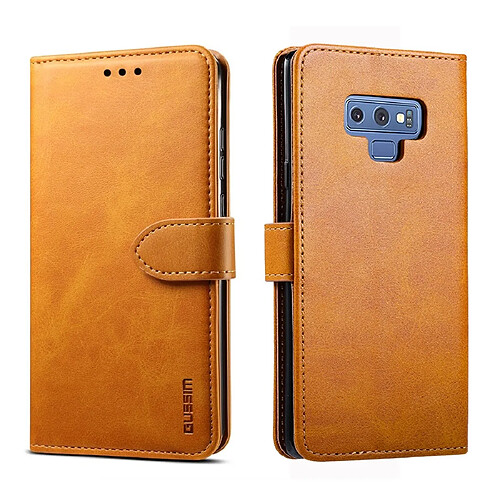 Wewoo Housse Coque Pour Galaxy Note 9 GUSSIM Business Style Étui en cuir à rabat horizontal avec support et fentes cartes et portefeuille kaki