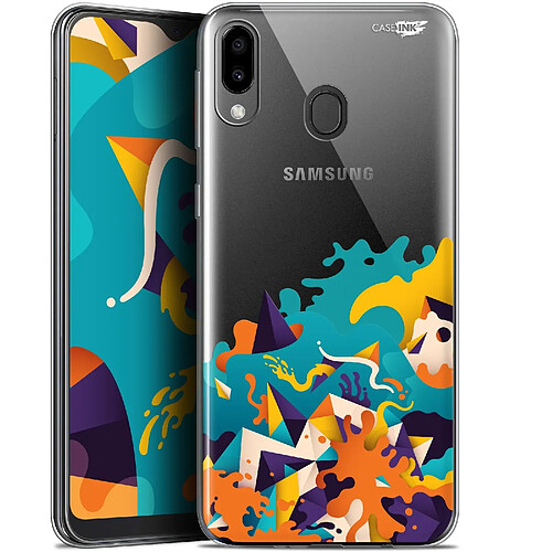 Caseink Coque arrière Samsung Galaxy M20 (6.3 ) Gel HD [ Nouvelle Collection - Souple - Antichoc - Imprimé en France] Les Vagues