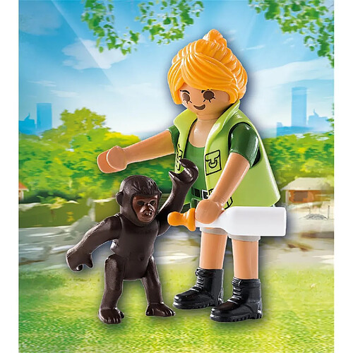 Playmobil® PLAYMOBIL 9074 Playmo-Friends - Soigneuse avec bébé gorille