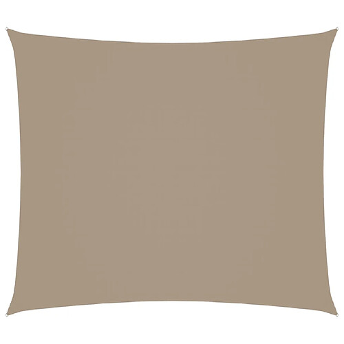 ComfortXL Voile De Parasol Tissu Oxford Rectangulaire 2x2,5 M Taupe