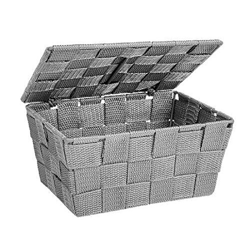 Wenko Panier salle de bain Adria - Gris - 19 x 14 x 10 cm