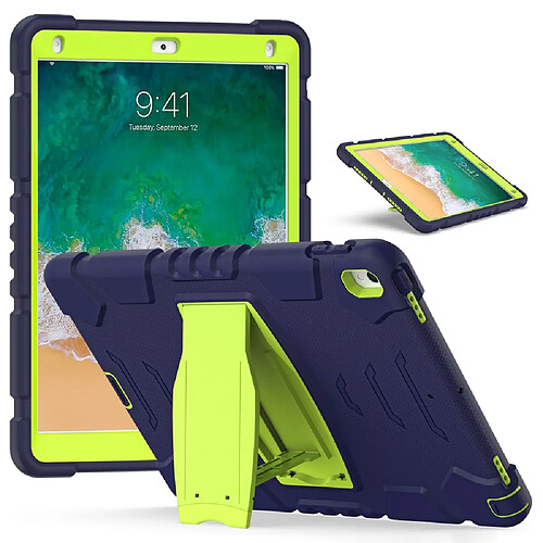 Coque en TPU + Silicone Résistant aux impacts avec béquille Bleu marin/Vert pour votre Apple iPad Pro 10.5 pouces (2017)/iPad Air 10.5 pouces (2019)