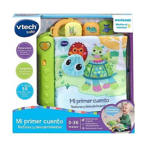 Mon premier livre musical Vtech 19 x 18,5 x 4,5 cm Lumières Plusieurs textures pour stimuler le bébé avec son Litière