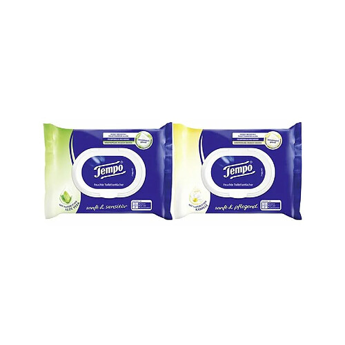 Tempo Lingettes humides de toilette doux & soigneux ()