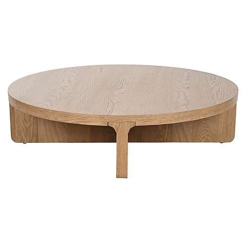 Pegane Table basse, table de salon ronde en bois coloris naturel - diamètre 121 x Hauteur 31,50 cm