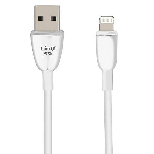 LinQ Câble USB vers Lightning 3A Charge et Synchro Rapide 1,2m Blanc