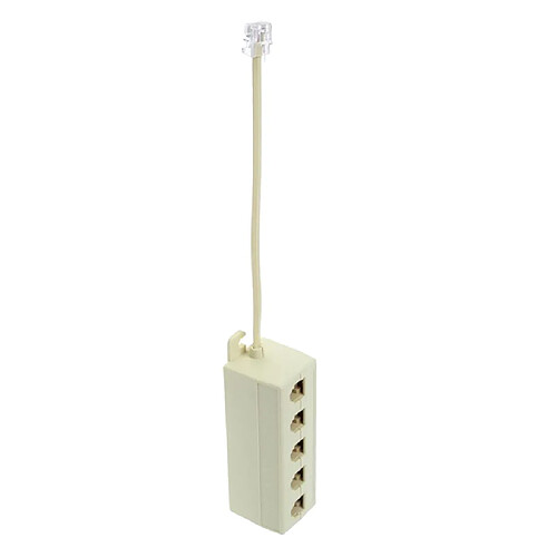 Adaptateur De Diviseur De Ligne De Prise Modulaire Pour Téléphone 4C RJ11 à 5 Sorties