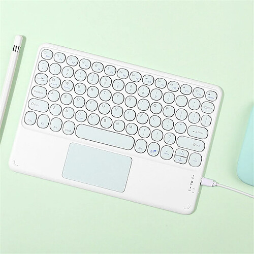 Universal Bluetooth sans fil pour iPad Clavier tactile Tablette pour iPad Clavier externe sans fil de 8ème génération | Clavier (bleu)