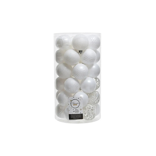 Lot de 37 boules EDM - esprit de Noël - Blanc - 72011