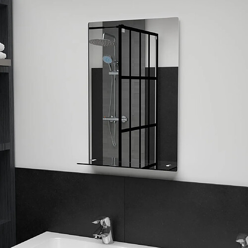 vidaXL Miroir mural avec étagère 40x60 cm Verre trempé