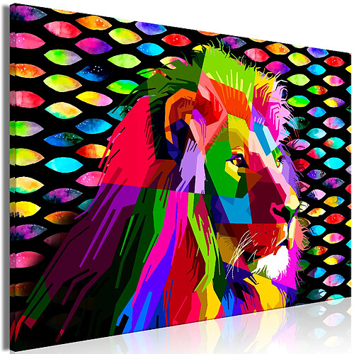 Artgeist Tableau - Rainbow Lion (1 Part) Wide [30x20]