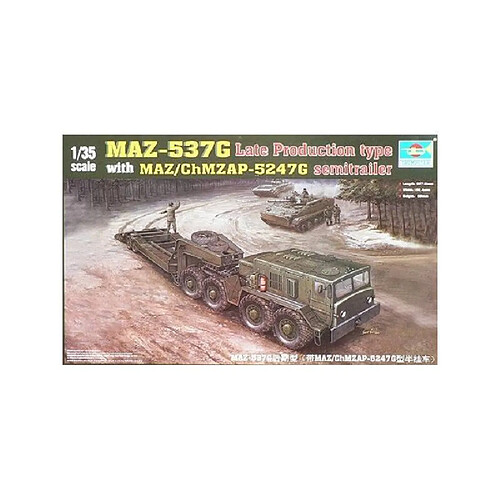 Trumpeter Maquette Camion Maz-537g Late Production Type With Maz/chmzap-5247g Semitrail