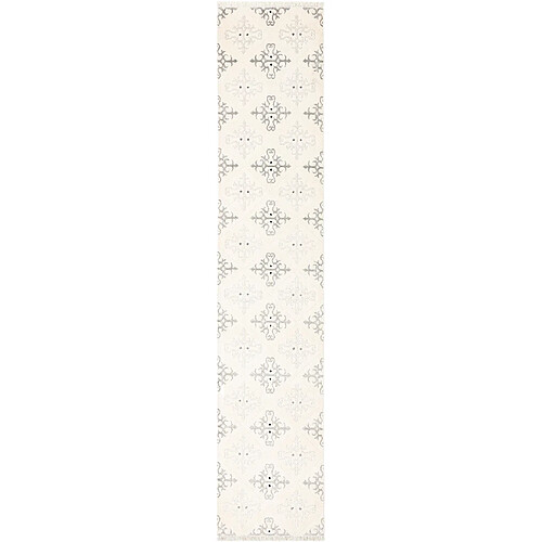 Vidal Tapis de couloir en laine 394x79 beige Darya