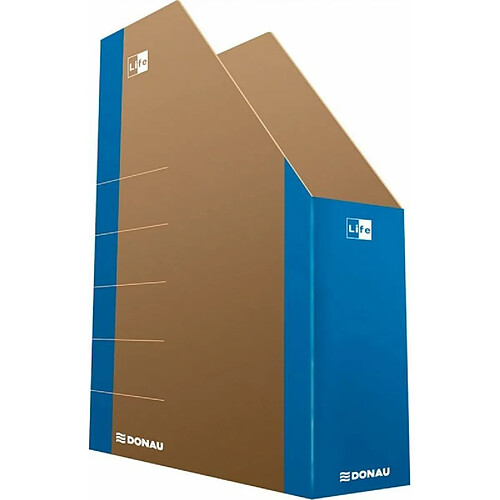 DONAU LIFE 3550001FSC-10 Archive Box Classeur en carton ? jusqu'à 500 feuilles pour le bureau, l'école et la maison pour ranger des documents au format A4, archivage de magazines