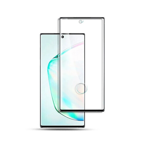 Wewoo Film de verre trempé Pour Galaxy Note 10+ mocolo 0.33mm 9H de plein écran courbé en 3DPrise charge des empreintes digitales Noir