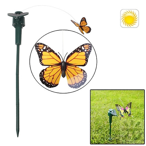 Wewoo Jouet de papillon volant solaire jaune de jardin décoratif réaliste de cour de