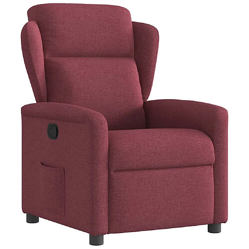 vidaXL Fauteuil inclinable Rouge bordeaux Tissu