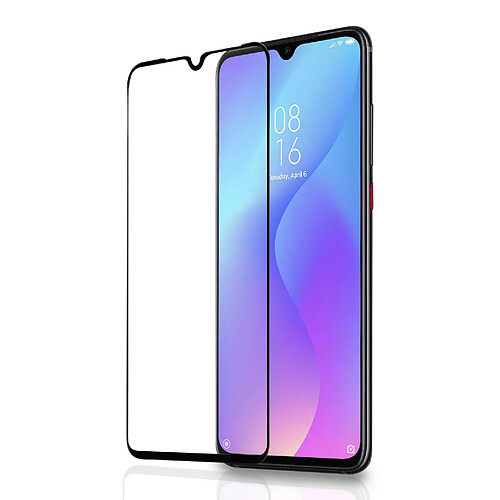 Avizar Film Écran Xiaomi Mi 9 Lite Verre Trempé 9H Anti traces Transparent Contour noir