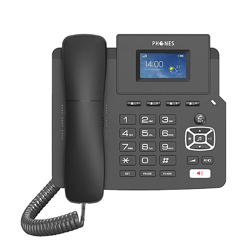 Téléphone Fixe Sans Fil 4G+VOIP Pour Bureau Avec Bague Connectée Et Écran Couleur YONIS