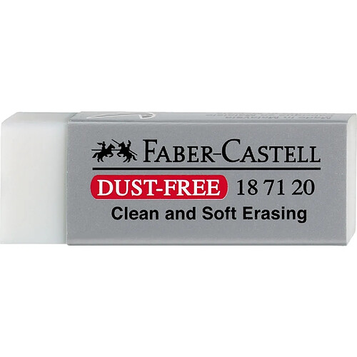 FABER-CASTELL Gomme en plastique DUST-FREE, blanc ()