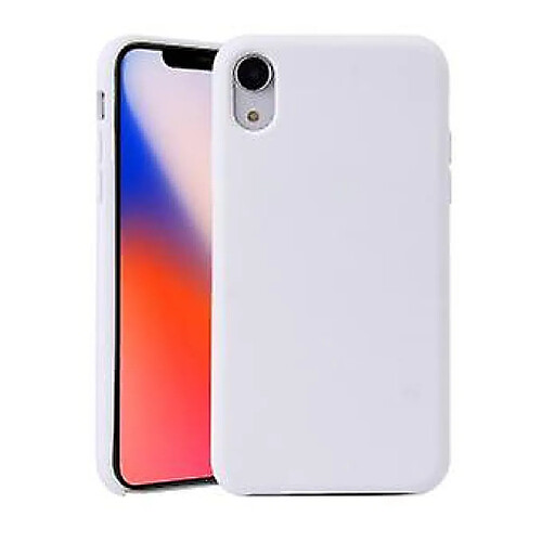 Universal Étui en silicone liquide blanc pour votre iPhone XR Apple de 6,1 pouces